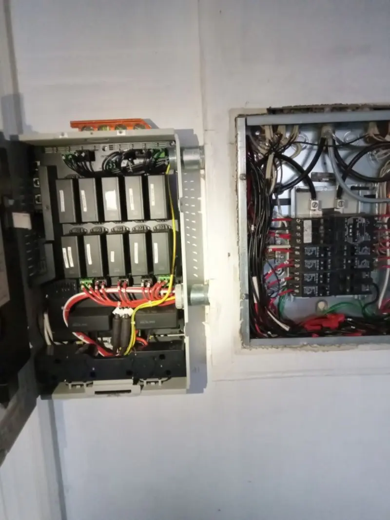 Electrical panel upgrade completed for Security Camera Wiring in Shavano Park